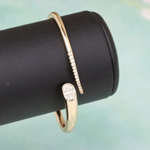 Rose Gold Designer Bangle with Diamond Accents, XPBL0599 - Picture 5 of 12